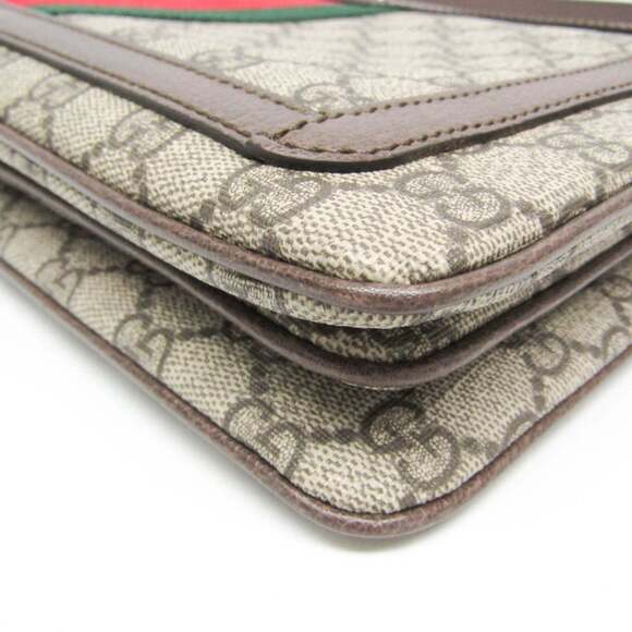 GUCCI Authentic Brown Leather Shoulder Bag - Picture 5 of 15